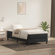 Giroletto a Molle con Materasso Nero 80x220 cm Velluto