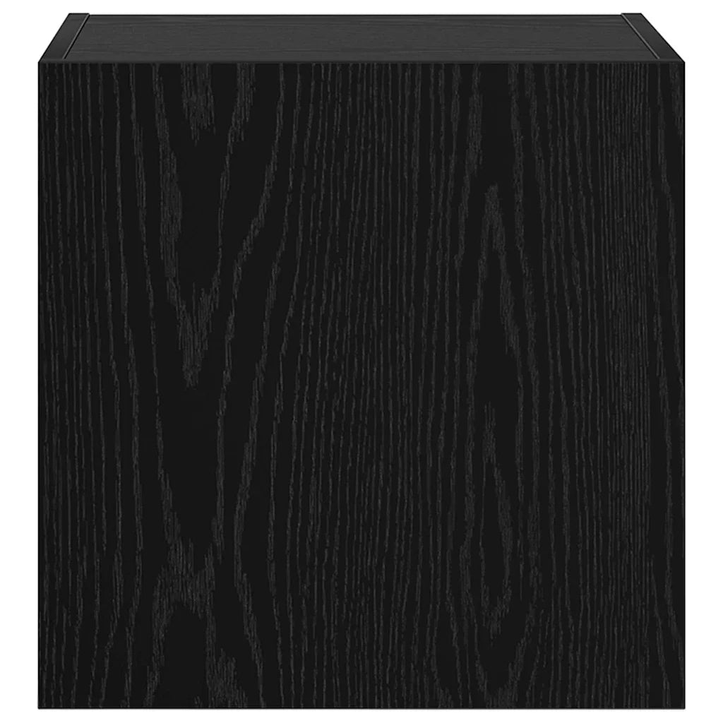 Mobile porta TV a parete dal design moderno ed elegante con vano contenitore funzionale 40,5 x 30 x 40 cm legno composito nero 02_0052799