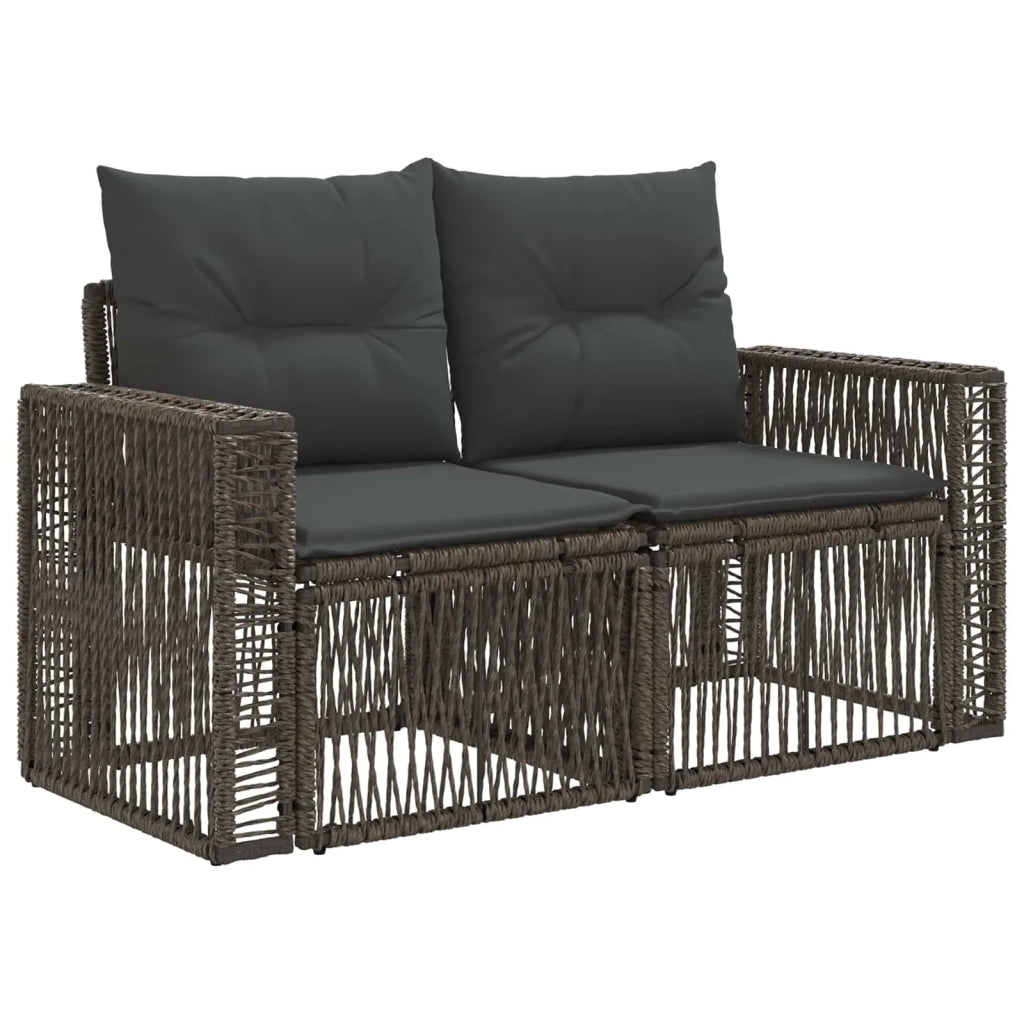 Set Divano da Giardino 11 pz Grigio e Grigio Scuro polyrattan 3436883
