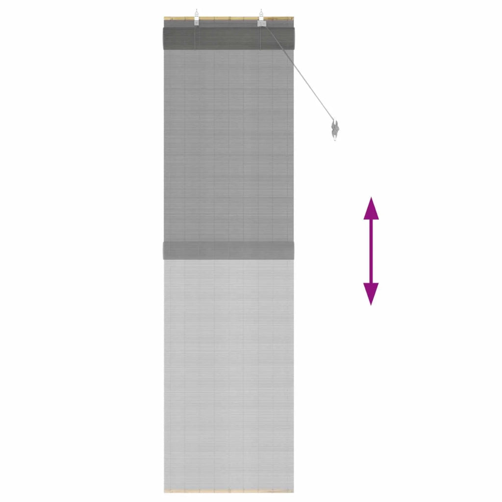 Tenda a rullo Grigio 60 x 220 cm Bambù 42039717