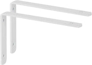 Staffe per Mensole Staffe a L 4mm di Spessore Staffe per Mensole Pesanti Staffa Mensola da Parete Squadrette Angolari 150mm * 100mm, Acciaio inossidabile Bianco, 4 pezzi