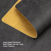 Set di piatti di protezione per tavolo - Protezione per tavolo - Utilizzabile su entrambi i lati - 43 x 30 cm - Grigio Giallo