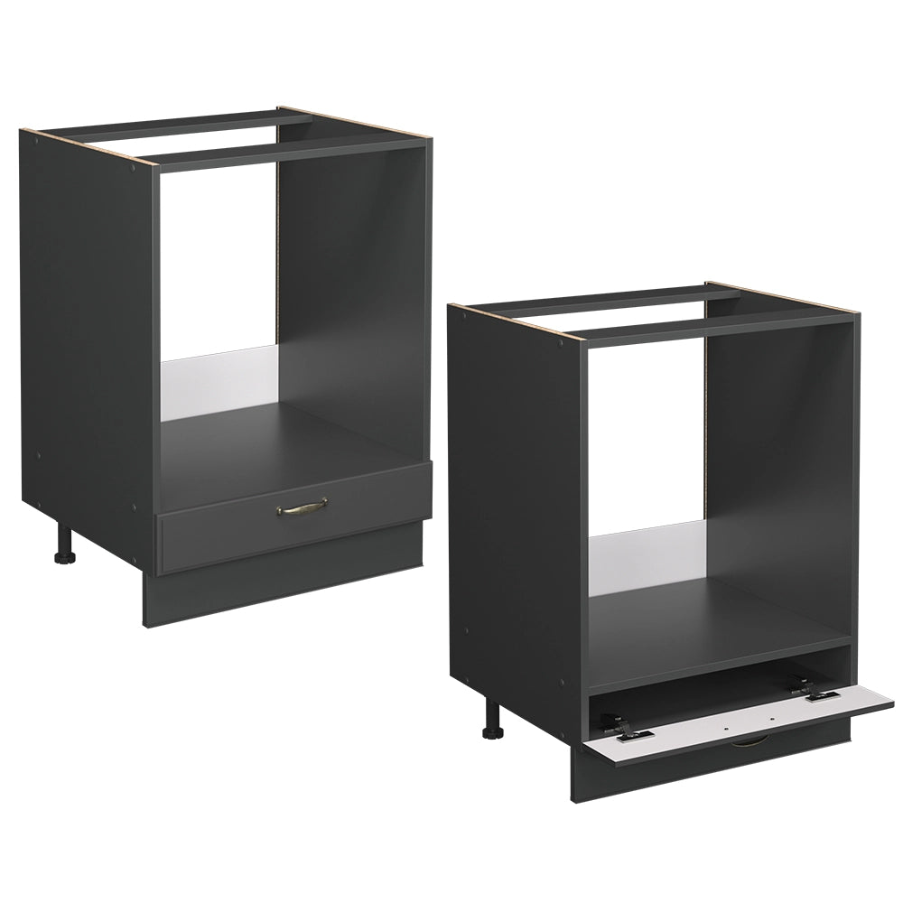 Vicco Mobile per forno da incasso Landhaus antrazit-oro 60 cm , PL Marmo