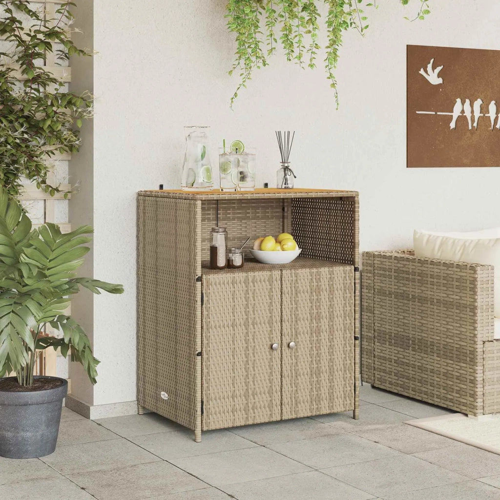 Armadietto Beige 70 x 50 x 87 cm Poliestere e Rattan Roly CFW3304300