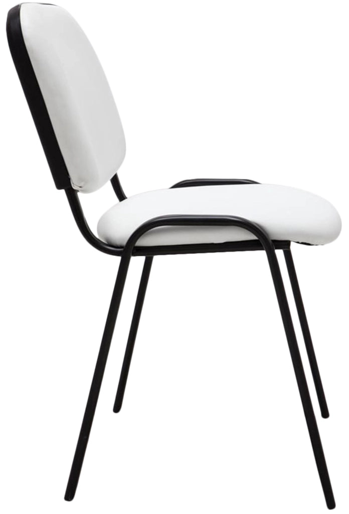 Sedia impilabile Ken similpelle bianco