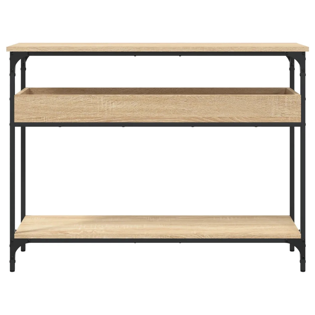 Tavolo Consolle | Tavolo d'Ingresso con Ripiano Rovere Sonoma 100x29x75cm Legno Aggregato