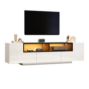 Mobile TV con LED; 2 vani a L; 1 cassetto e 2 vani aperti - 180 x 40 x 48 cm - bianco