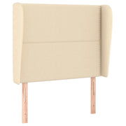 Testiera | Testata ad Orecchio Crema 93x23x118/128 cm in Tessuto