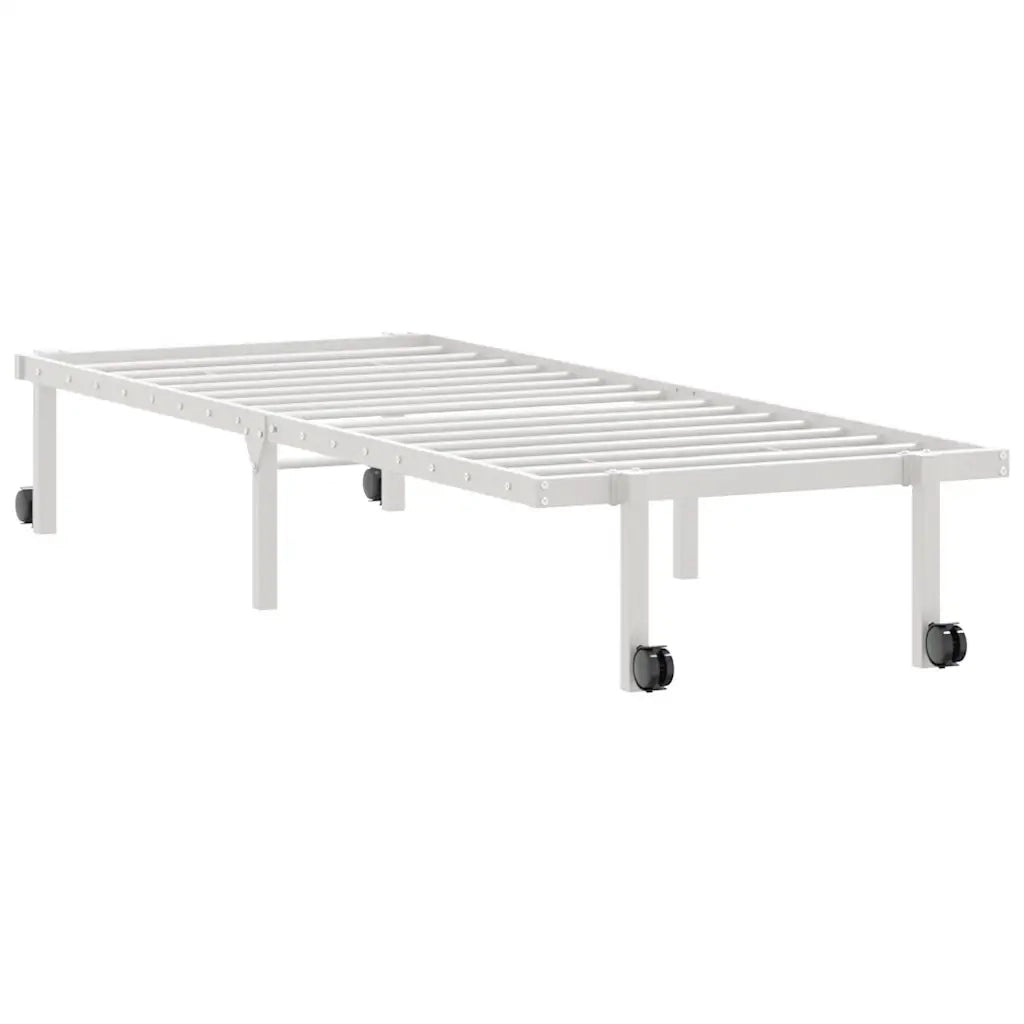 Giroletto senza Materasso Pieghevole Bianco 80x200 cm Acciaio 4103965