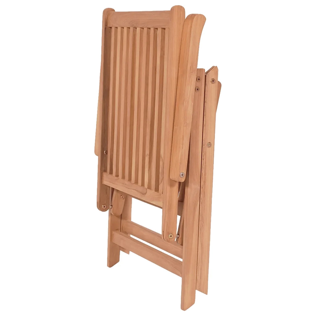 Sedie Reclinabili da Giardino 2 pz | Sedie da Esterno in Legno Massello di Teak