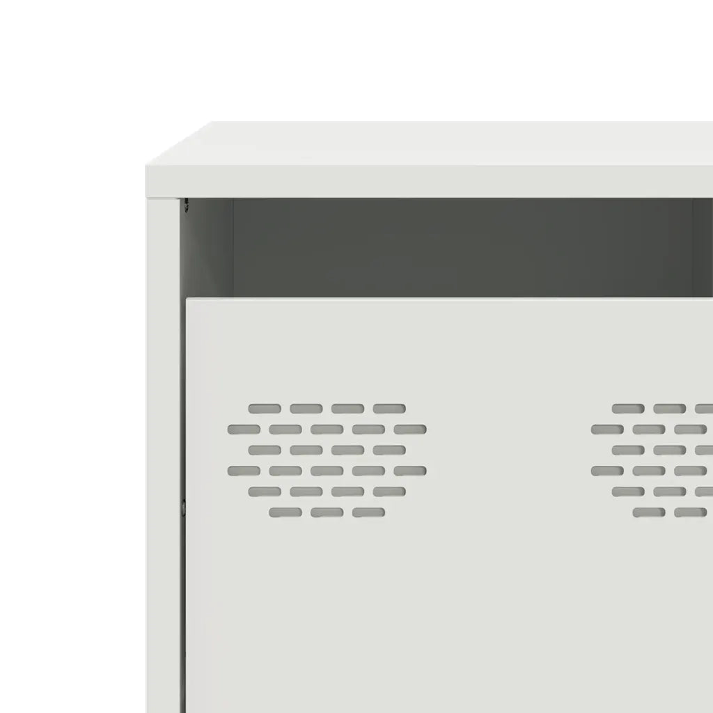 Mobile TV Bianco 101,5x39x43,5 cm in Acciaio Laminato a Freddo 851231