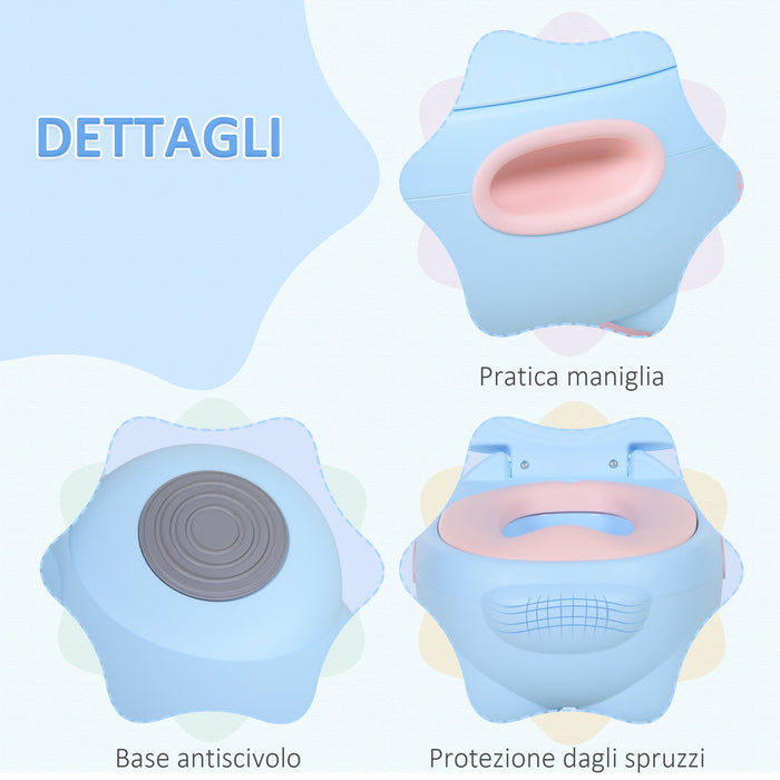 Vasino per Bambini Antiscivolo Ippopotamo  Hippoo Blu