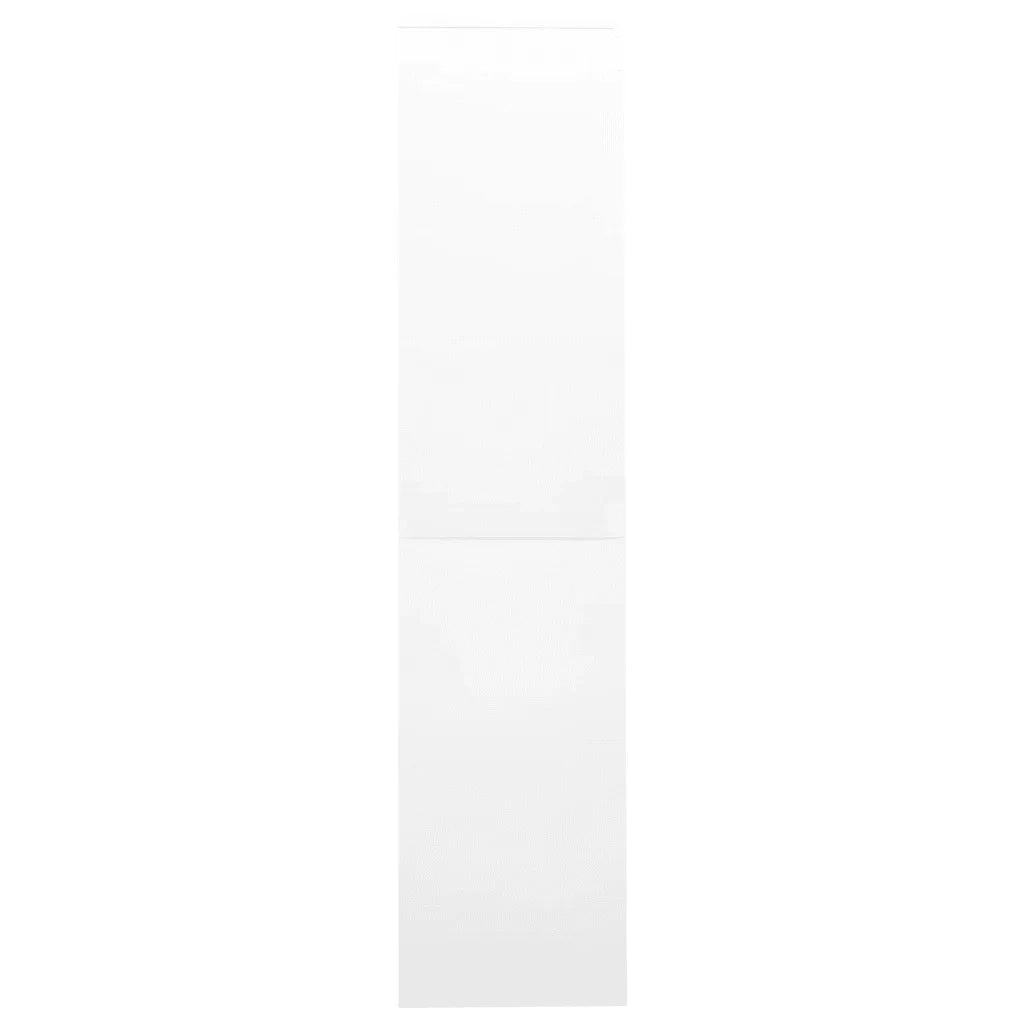 Armadio da ufficio con ante scorrevoli bianche 90 x 40 x 180 cm acciaio bianco 02_0046818