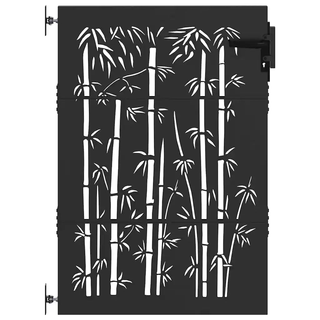 Cancello da giardino con blocco Nero 85 x 150 cm CFW4732475