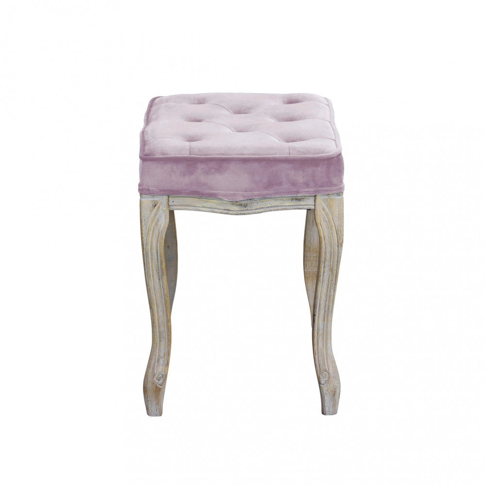 Sgabello Marly 50x36x47 h cm in Velluto Rosa