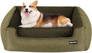 Letto per cani, Banca per cani, Cuscino per cani, Giacca per cani Rimovibile e Lavabile, Verde oliva, 90 x 75 x 25 cm