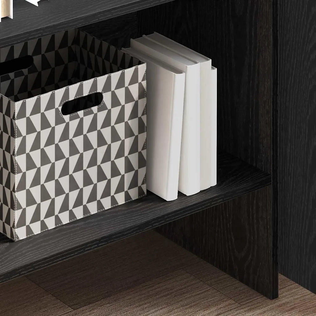 Armadio per Libri Rovere Nero 60 x 35 x 180 cm 875023