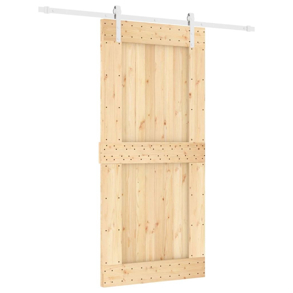 Porta scorrevole Naturale e Bianco 95 x 210 cm 3444961