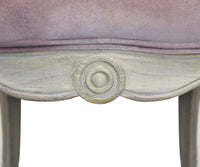 Poltrona Coreen in Velluto Rosa 61x61x71 h cm in Legno Rosa