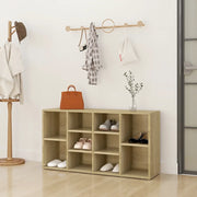 Scarpiera con Panchina-Scaffale per scarpe Rovere Sonoma 103x30x55 cm Multistrato