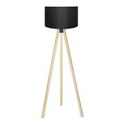 Lampada da terra plafoniera altezza 140 cm attacco E27 effetto legno/nero 03_0007292