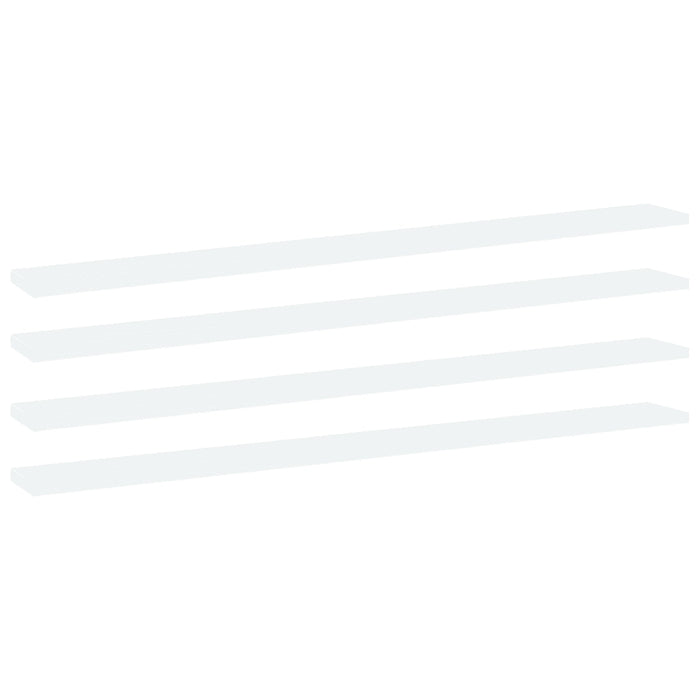 Ripiani per Libreria 4 pz Bianchi 100x10x1,5 cm in Truciolato cod mxl 59408
