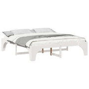 Letto matrimoniale | Letto per adulti | Struttura del letto Bianco 180 x 200 cm Pino massello