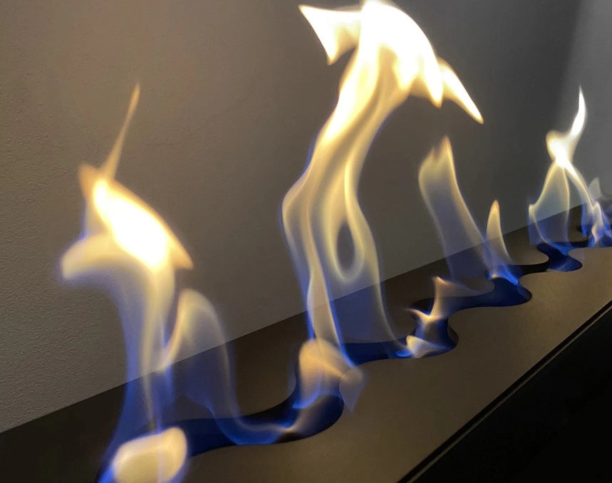 Bruciatore Wave Black da 45 cm - 200 cm - Wave 1800 - 180 cm - 15,4 L , Versione ad onda