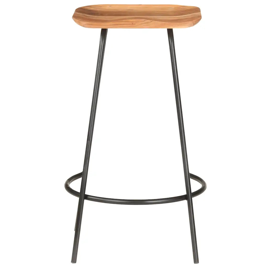 Sgabelli da Bar 2 pz in Legno Massello di Acacia 320651