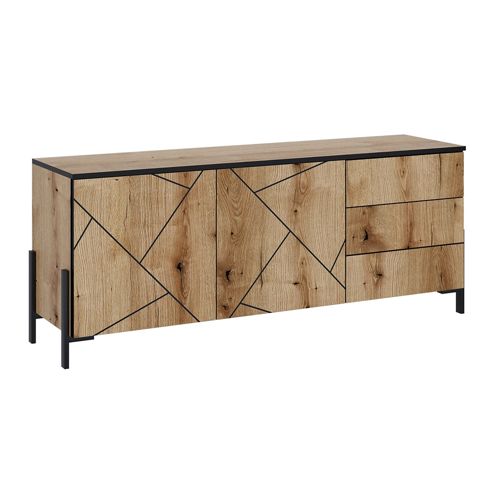 Vicco Mobile tv Rovere 150 x 60 cm con ante e cassetti
