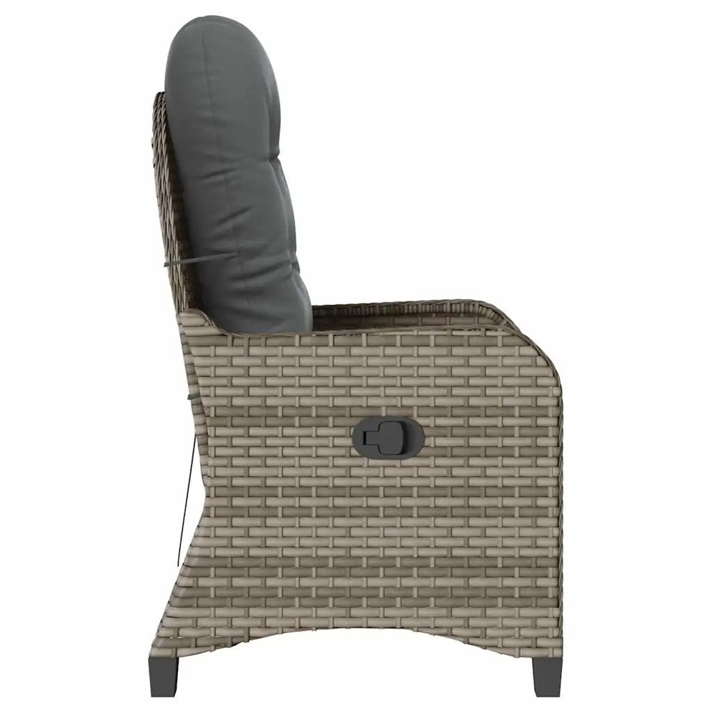 Divano Sedia-Poltrona reclinabile Grigio polyrattan