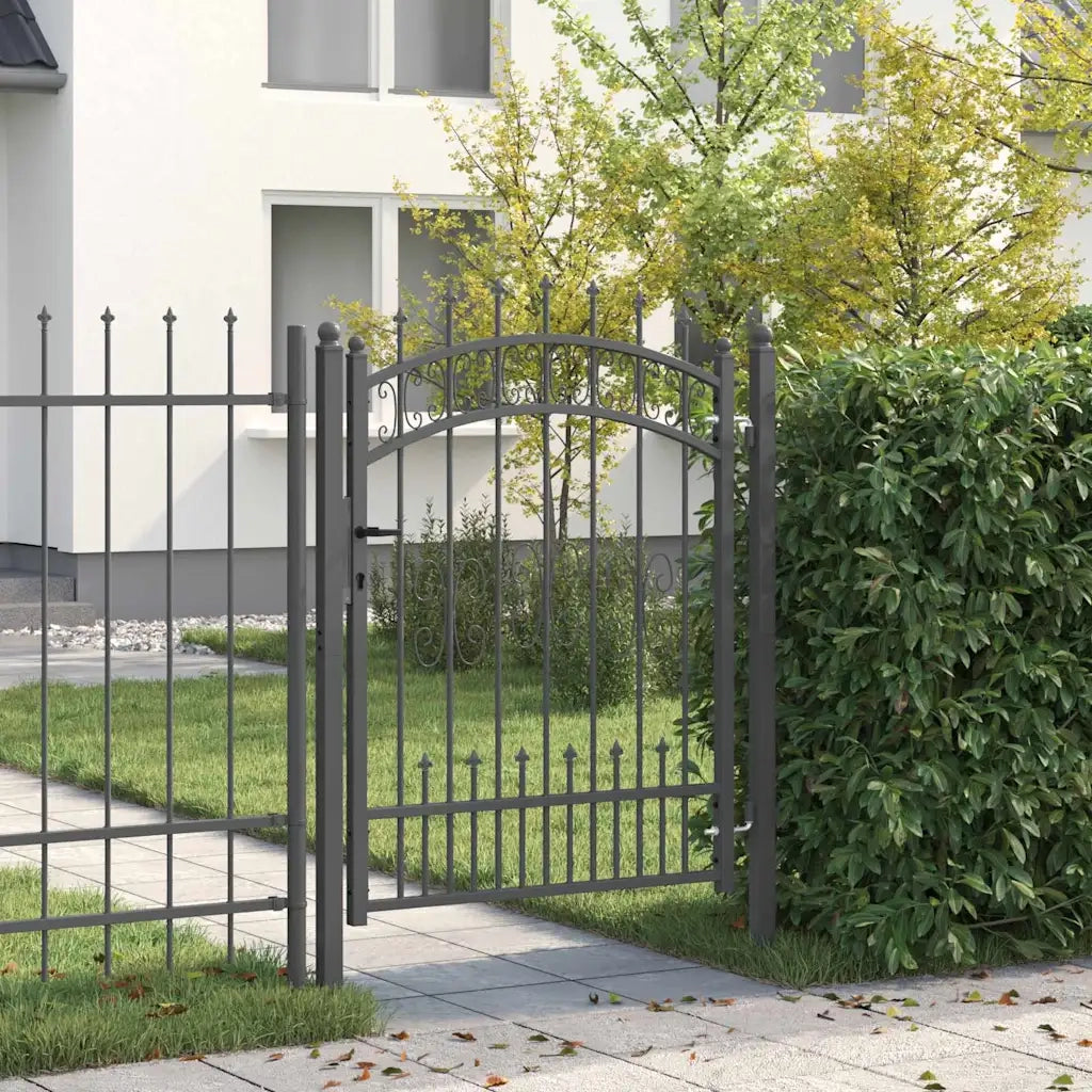 Cancello con Punta a Lancia KAMPEN 103 x 175 cm Acciaio Grigio