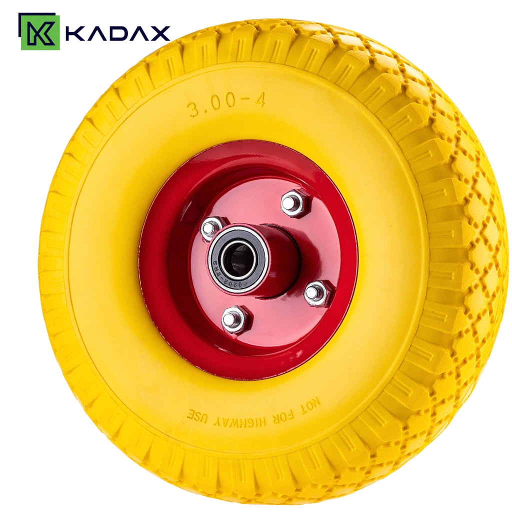 KADAX Kółka do taczek 3.00-4 PU 551031 żółta opona K16352