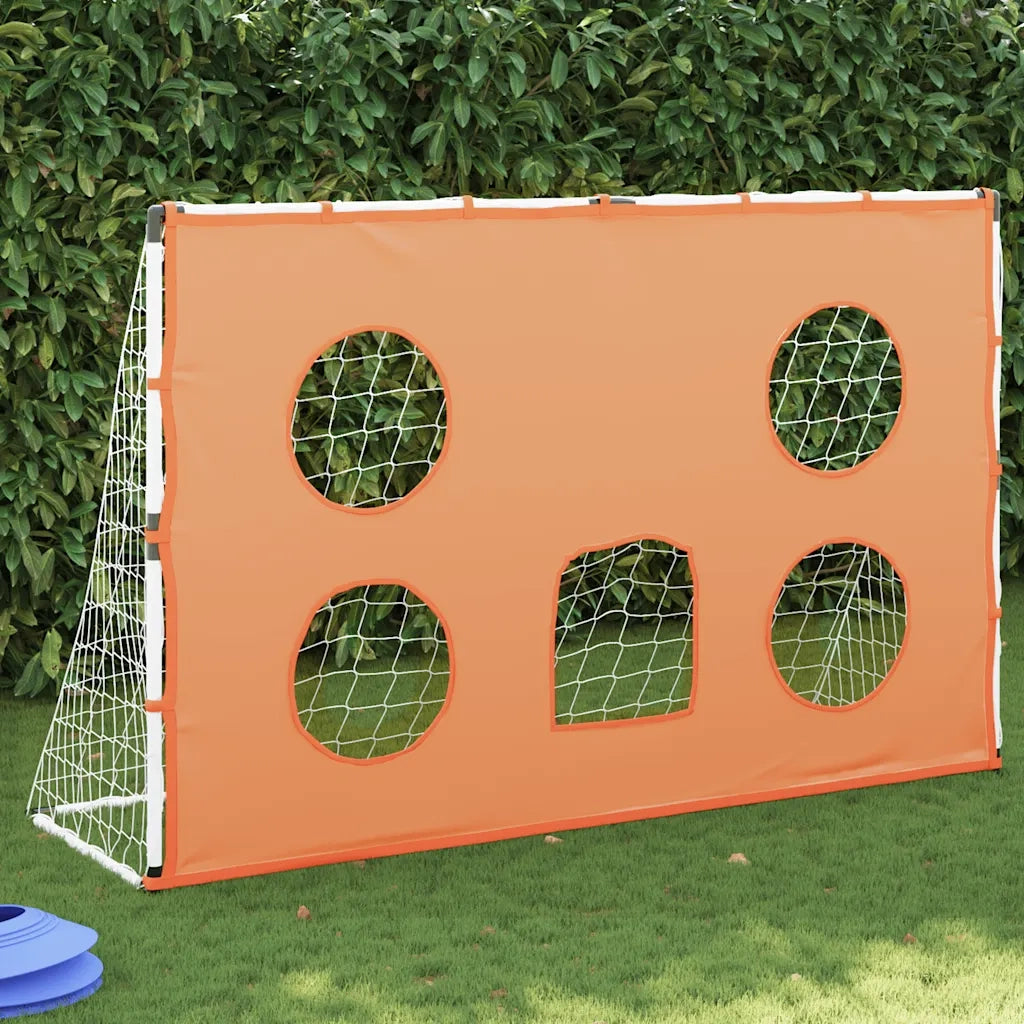 Porta Calcio Bambini Tappeto Bersagli e Pallone 182x62x118 cm