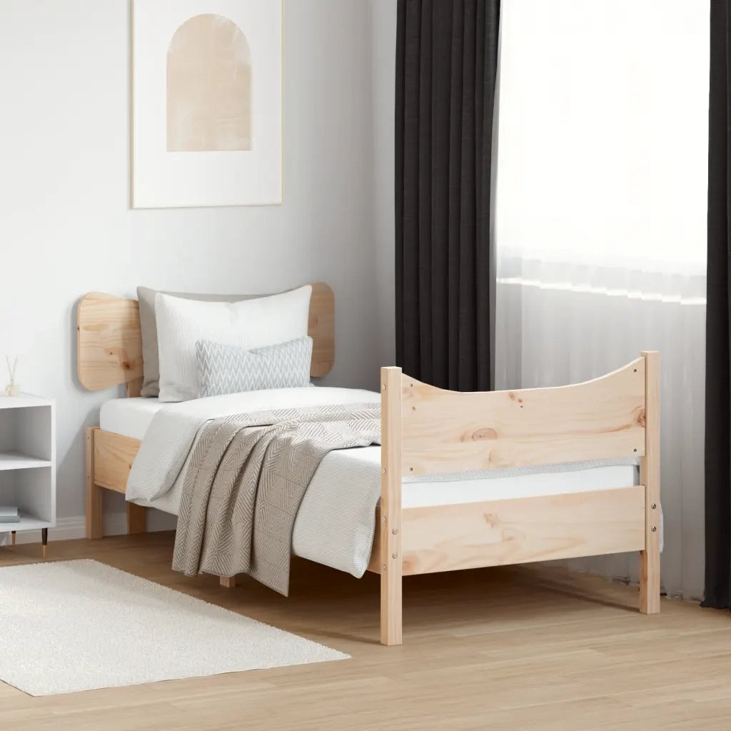 Giroletto con Testiera 75x190 cm in Legno Massello di Pinocod mxl 91103
