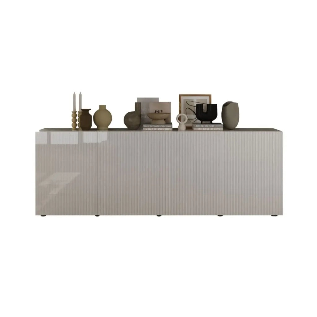 Buffet SCENA – 241×84×42 cm – 4 porte – Bianco laccato