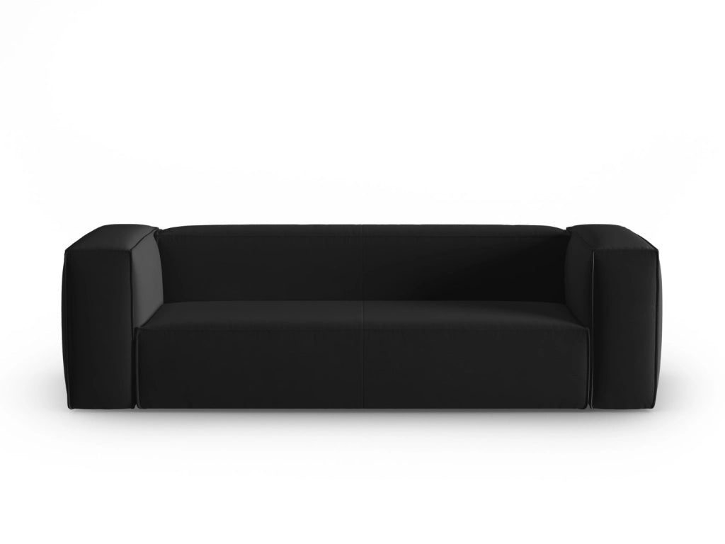 Cosmopolitan Design - Divano "Mackay" 4 posti in velluto nero 