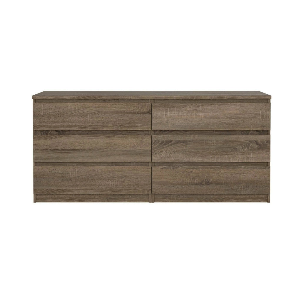 Credenza Joyce, Buffet da soggiorno, Madia da salotto, Dispensa da cucina, 154x50 h68 cm, Rovere