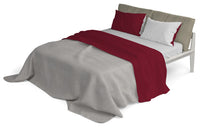 Set Lenzuola Singolo Sopra Sotto e Federe Doubleface Bordeaux/Grigio Chiaro