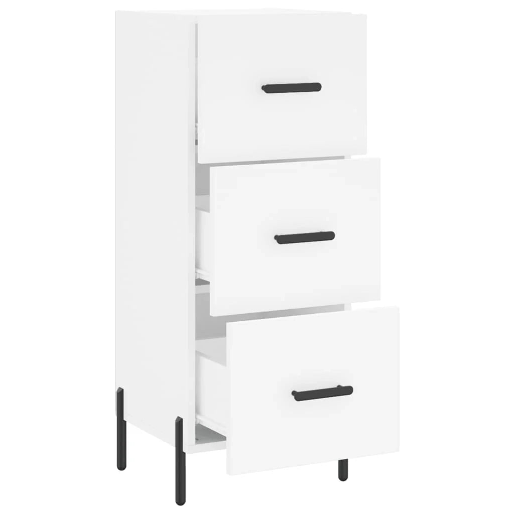 Buffet credenza cassettiera mobiletto mobile contenitore organizer per cucina soggiorno salotto 34,5 x 34 x 90 cm legno ingegnerizzato bianco 02_0030258