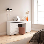 Tavolo da toeletta, 177x35x75cm, Con cassetto, Cassettiera, Bianco RF3453