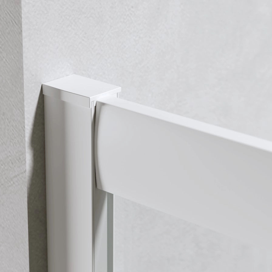 Cabina Doccia 80x80 Cm h190 Scorrevole Profili Bianco Opaco Vetro 6 mm Trasparente| Neat