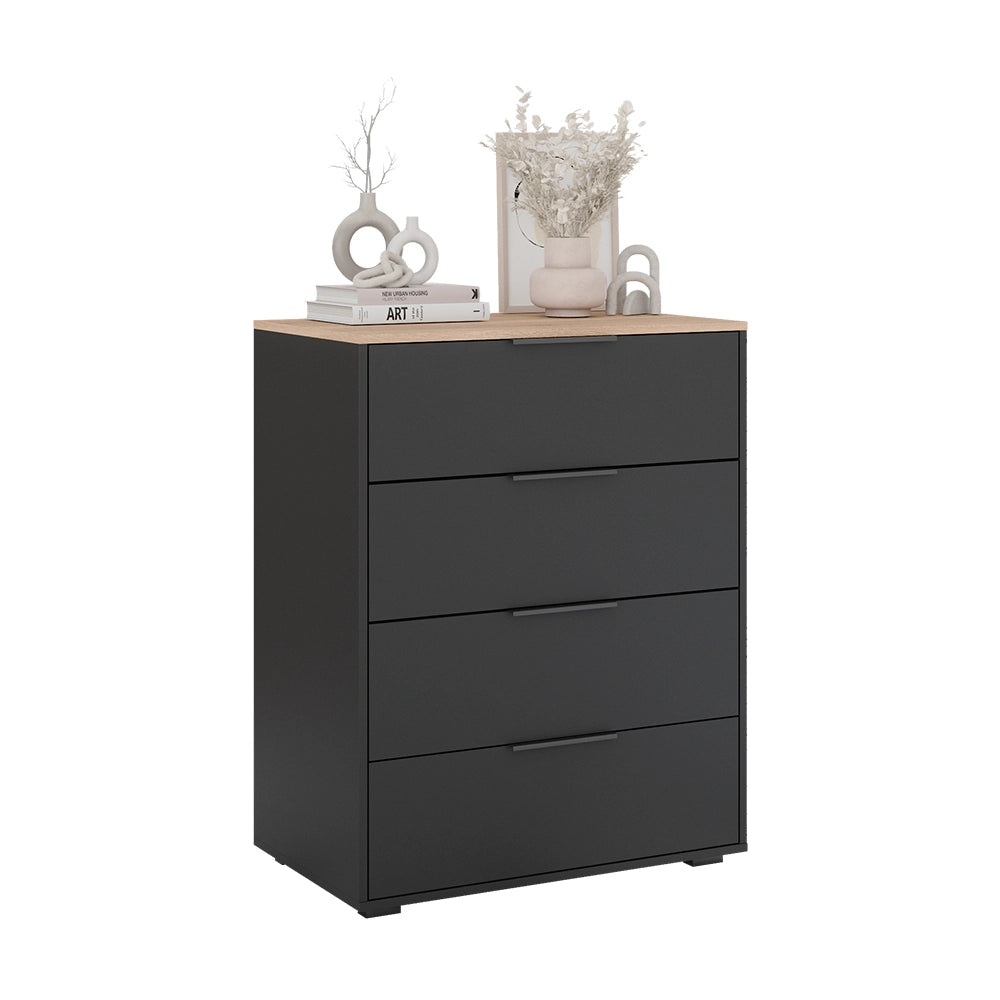 Vicco Credenza Antracite 30 x 83.6 cm con 4 cassetti