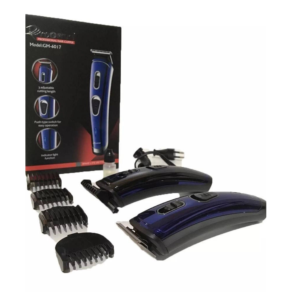 Trade Shop - Tagliacapelli Professionale Ricaricabile A Batteria Blu O Grigia Geemy Gm-6017 -