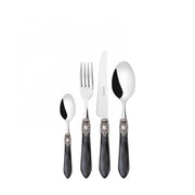 OXFORD Ghiera Argento Anticato, Posate Set 24 pz, Scatola