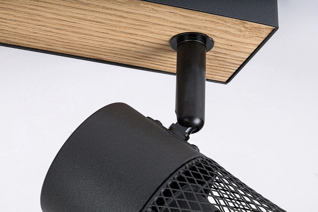 Barra faretti Metta Rabalux rovere/nero 3xE14 40W IP20