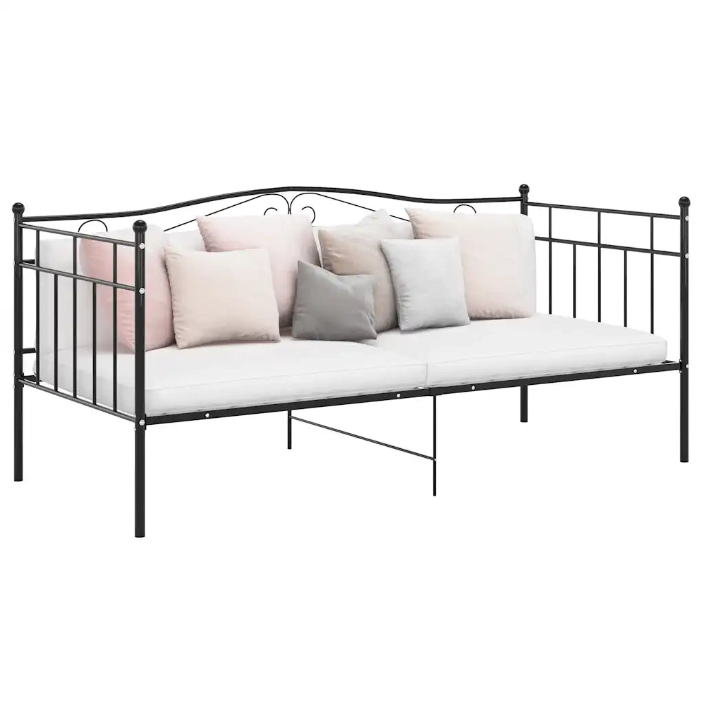 Divano letto-Sofa Letto-Daybed Telaio Nero in Metallo 90x200 cm 129089