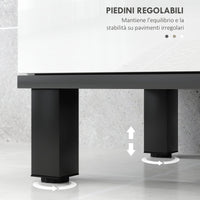 Mobile Sottolavabo da Bagno con Armadietto 2 Ante 80x34x60 cm Bianco Lucido