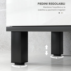 Mobile Sottolavabo da Bagno con Armadietto 2 Ante 80x34x60 cm Bianco Lucido