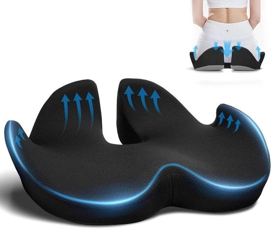 Sedile ortopedico ergonomico per seggiolino con sistema di supporto per glutei, sacro, cocce e ischidi - cuscino di schiuma espansiva per seggiolino per disabili